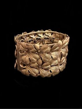 Vintage Gold Leaf Cluster Bracelet - Brand